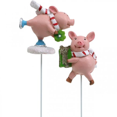 položky Deco prasátko Christmas lucky pig flower plug 4ks