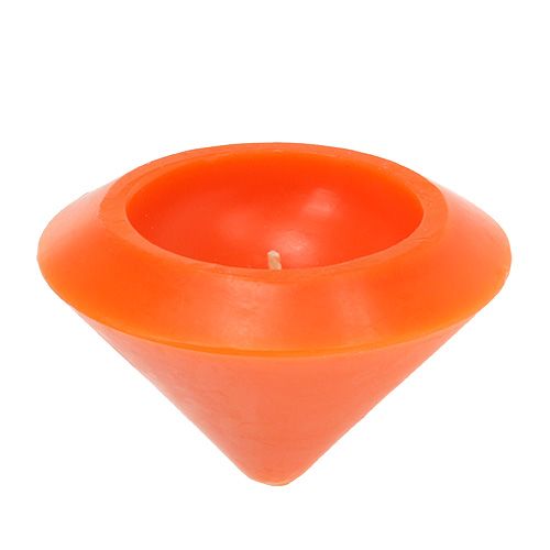 Floristik24 Plovoucí svíčka v oranžové Ø13cm