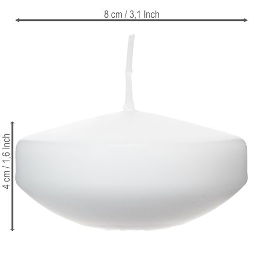 položky Plovoucí svíčka pro romantické večery nebo slavnostní dekoraci, vhodná i pro venkovní použití. 8 cm, 8 v, 8 ks