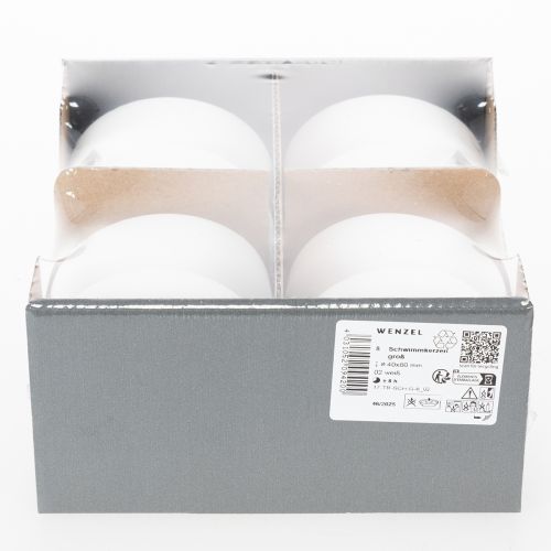 položky Plovoucí svíčka pro romantické večery nebo slavnostní dekoraci, vhodná i pro venkovní použití. 8 cm, 8 v, 8 ks