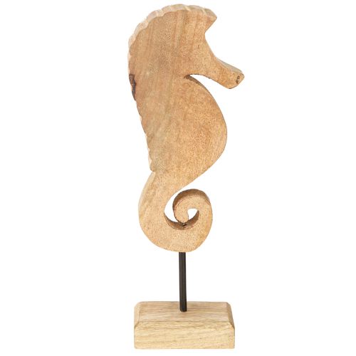 položky Dekorace mořský koník s perlami, dekorace na námořní stůl, dřevo, 28 cm