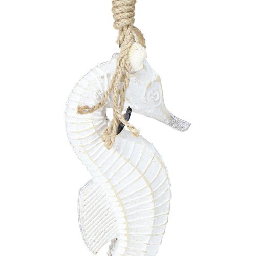 položky Dekorace Mořský koník na zavěšení White Wash 27cm