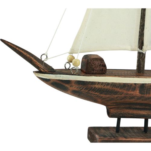 položky Plachetnice dekorace loď dřevo borovice hnědé 32×5×41cm