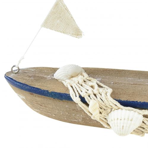 položky Dekorativní loď dřevěná plachetnice vintage s mušlemi V22cm 2ks