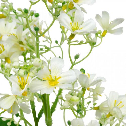 položky Umělý hedvábný výbuch, květinová dekorace, hedvábná květina, ozdobná květina bílá L72cm
