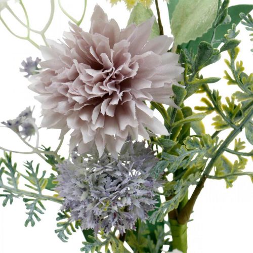 položky Kytice z hedvábí, letní dekorace, chryzantémy a bodlák, umělé květiny L50cm