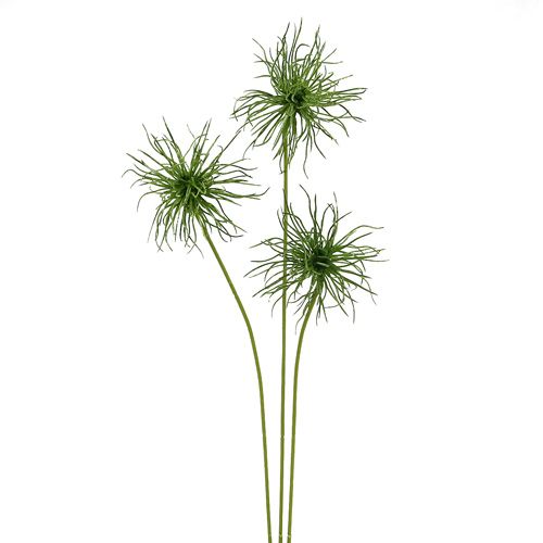 Floristik24 Hedvábné květy xanthium zelené 63cm 4ks
