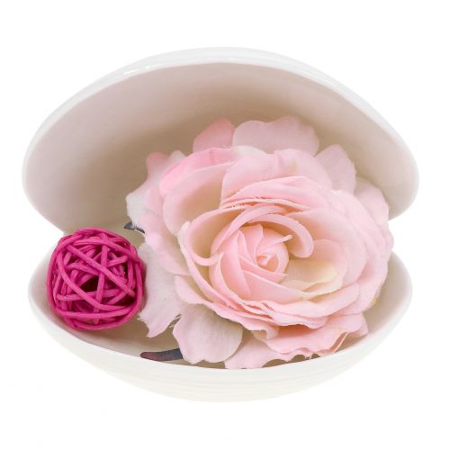 Floristik24 Skořepina misky na mýdlo 12 cm x 10,5 cm x 11 cm bílá