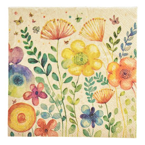 Floristik24 Ubrousky Spring Butterfly Flowers 33x33cm 20 ks
