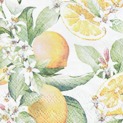 Floristik24 Ubrousky letní dekorace na stůl citron dekorace 25x25cm 20 ks
