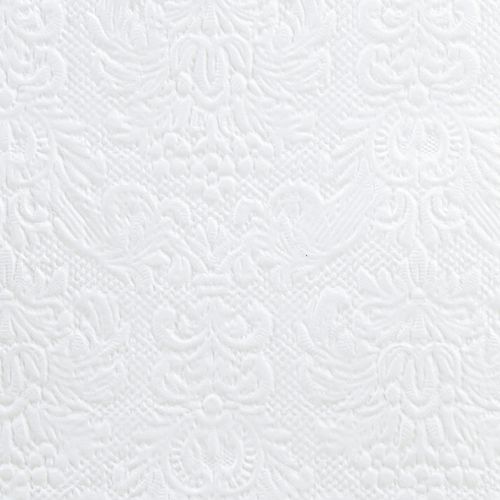 položky Ubrousky Bílá stolní dekorace reliéfní vzor 33x33cm 15ks