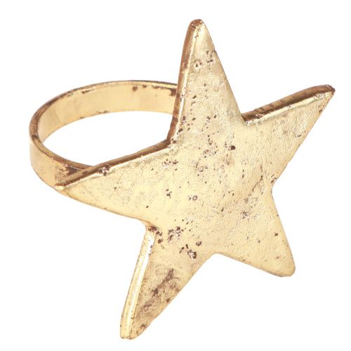 Floristik24 Kroužky na ubrousky star zlaté kov starožitného vzhledu 6,5cm Ø4cm 4 ks