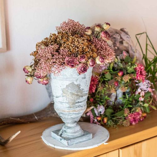 položky Shabby Chic šálek kovová stolní dekorace váza na šálek Ø18,5 H30cm