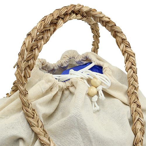 Floristik24 Nákupní taška přírodní s bambulkami 40cm x 32,5cm