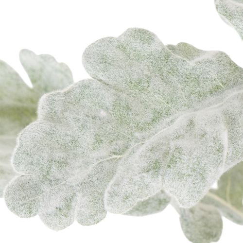Umělá větvička Senecio, stříbrný list, propracovaná výroba, 45 cm, 3 kusy | Floristik24.cz