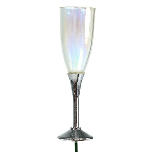 položky Silvestrovská dekorace zátka na šampaňské stříbrná 7,5cm L27cm 12ks