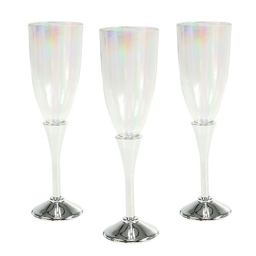 Floristik24 Silvestrovská dekorace sklenice na šampaňské Ø2,5cm V9,5cm 8ks