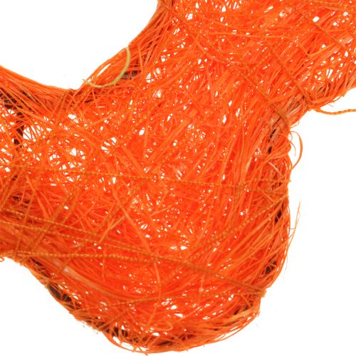 Floristik24 Sisalový květ oranžový Ø7,5cm 25 ks