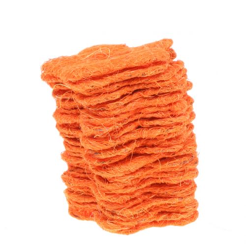 Floristik24 Sisalový květ oranžový Ø7,5cm 25 ks