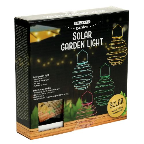 položky Solární zahrada světle žlutá 22 cm s 25 LED teplou bílou