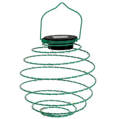 Solární zahradní světle zelená 22 cm s 25 LED teplou bílou