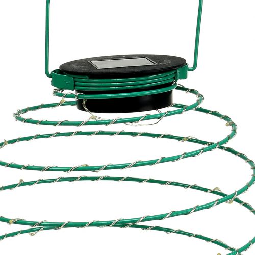 Solární zahradní světle zelená 22 cm s 25 LED teplou bílou