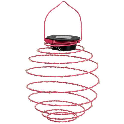 položky Solární zahradní světle růžová 22cm s 25 LED teplou bílou