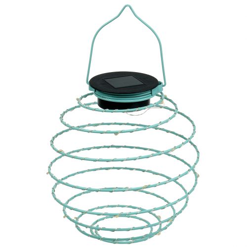 položky Solární zahradní svítidlo tyrkysové 22 cm s 25 LED teplou bílou
