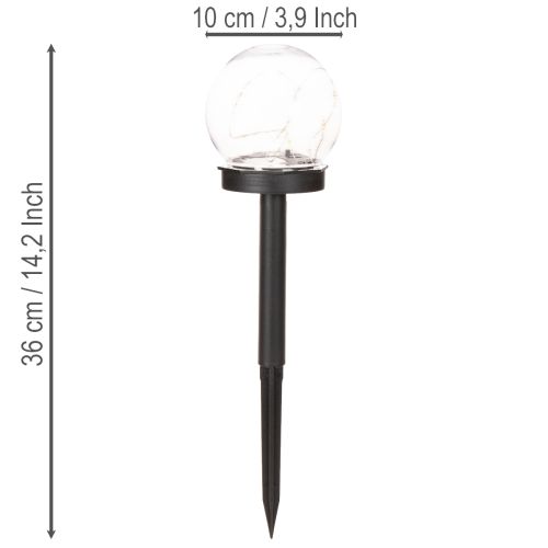 Zahradní svítidlo, kulaté svítidlo s trnem do země pro venkovní osvětlení, 36 cm, 4 kusy | Floristik24.cz