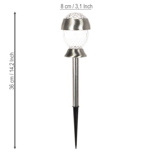 Solární zahradní světla s kůlem, sada 4 ks, 36 cm | Floristik24.cz