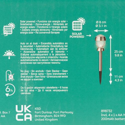 Solární zahradní světla s kůlem, sada 4 ks, 36 cm | Floristik24.cz