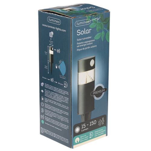 Solární zahradní světlo s pohybovým senzorem, LED, 34 cm | Floristik24.cz