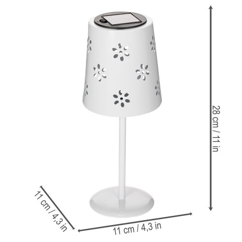 položky Solární stolní lampa s květinovým vzorem pro osvětlení balkonu, terasy nebo zahrady, 28 cm