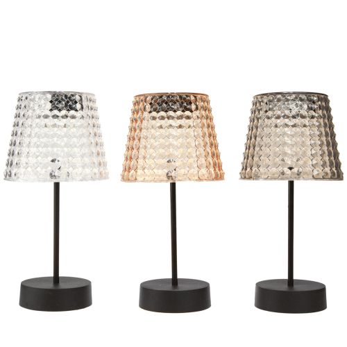 Floristik24 Solární stolní lampy LED s časovačem čirá hnědá H25cm 3ks