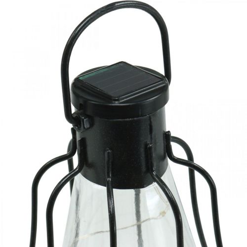 Floristik24 Solární lampa na zavěšení, zahradní lucerna teplá bílá Ø11cm H21cm