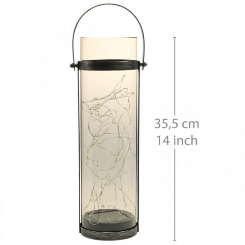 Floristik24 Zahradní lampa, solární lucerna, světelná trubice na dekoraci LED teplá bílá H35cm