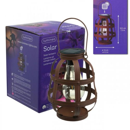 Floristik24 Solární lampa, zahradní světlo, dekorativní lucerna teplá bílá Ø14,5cm H19cm