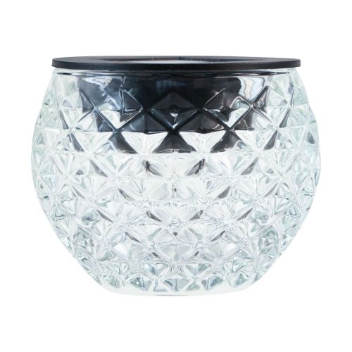 Floristik24 Solární lampa balkonová stolní lampa solární sklo Ø7,5cm V6cm