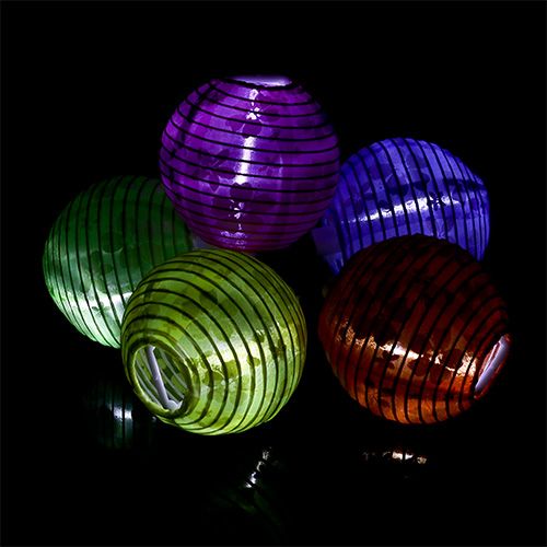 Floristik24 Solární lucerna s květinovým vzorem 4,5m 10 LED