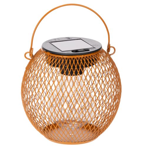 Floristik24 Solární LED lucerna pro atmosférické osvětlení zahrady v atraktivním kovovém designu, 12 cm