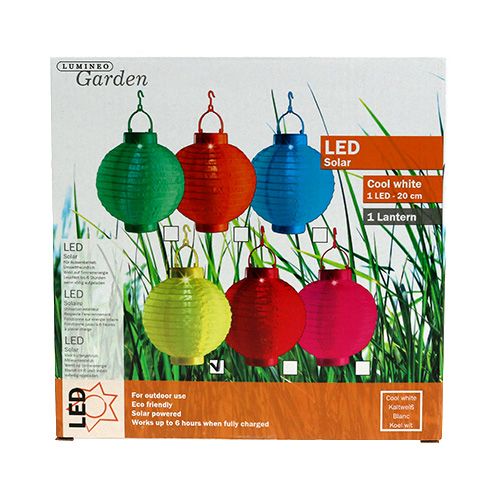 položky Lampion LED se solárním 20cm žlutým