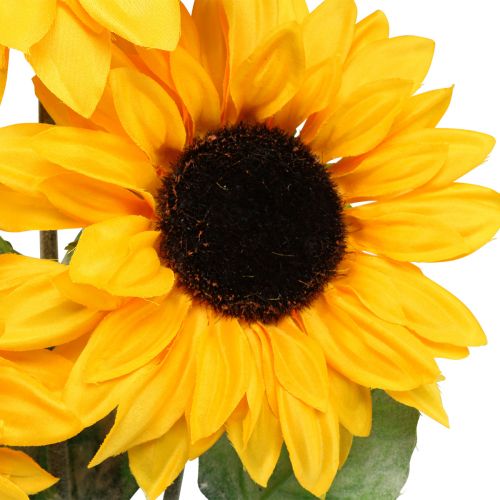 Floristik24 Umělé rostliny, umělá slunečnice umělé květiny žlutá 74cm 3ks