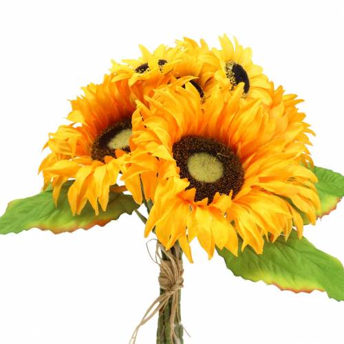Floristik24 Dekorativní kytice ze svazku slunečnic žlutá 30cm