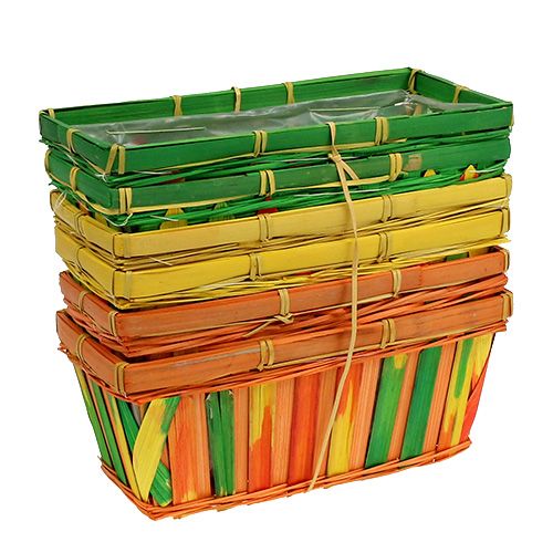 položky Koš na třísky čtvercový vícebarevný 25cm 9 ks