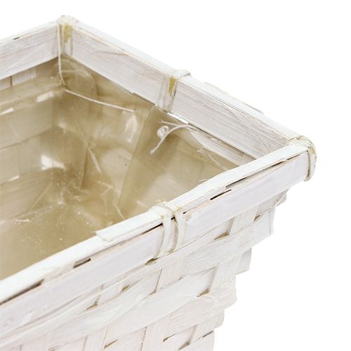 položky Sada košů na třísky čtvercový bělený 20cm x 11cm 8 kusů