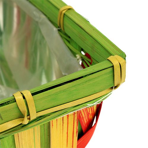 položky Sada košů na třísky čtvercový vícebarevný 20cm x 11cm 12 kusů