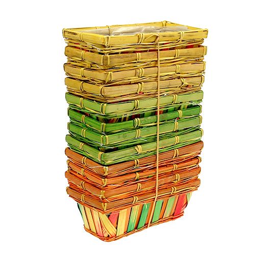 položky Sada košů na třísky čtvercový vícebarevný 20cm x 11cm 12 kusů