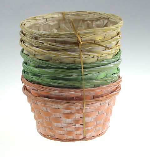 Floristik24 Podnos na třísky, kulatý, vícebarevný, 8 kusů, Ø 20 cm