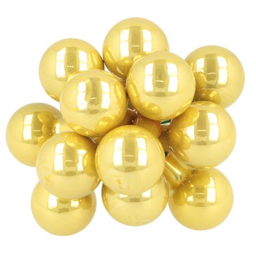 Mini vánoční ozdoby na drátu, zrcadlové bobule, lesklé, 20 mm, 140 kusů | Floristik24.cz