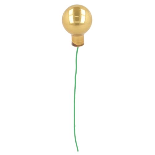 Mini vánoční ozdoby na drátu, zrcadlové bobule, lesklé, 20 mm, 140 kusů | Floristik24.cz